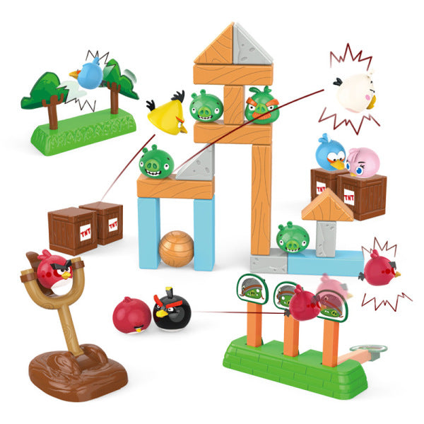 Angry Birds Slingshot Shooting & Building Blocks Play Set (20 Pcs)