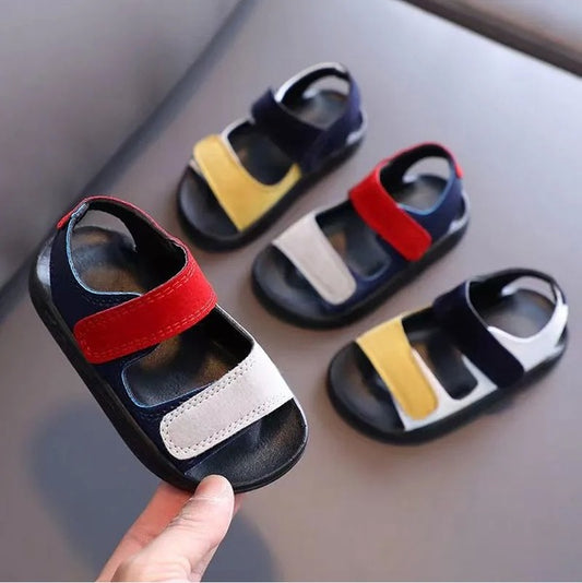 Baby & Toddler Color block Sport Sandals – Soft Sole Casual Beach Shoes