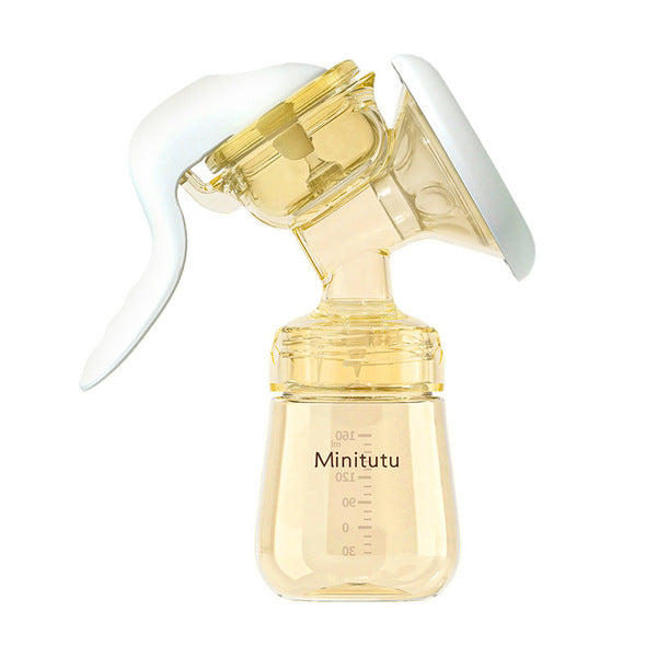 Minitutu Nano Antibacterial Manual Breast Pump – Strong Suction Milk Extractor with Flower Shaped Massage Shield