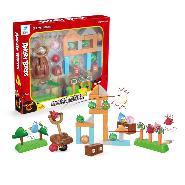 Angry Birds Slingshot Shooting & Building Blocks Play Set (20 Pcs)