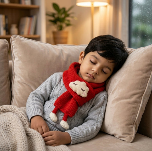 Kids Knitted Winter Muffler | Soft Fleece Warm Neck Wrap for Toddlers