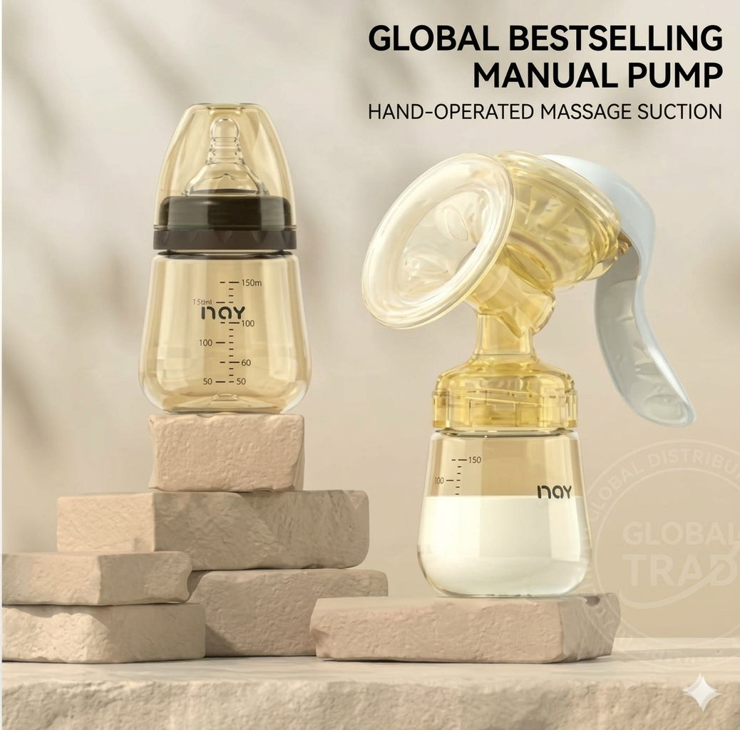 Nuoaiin Manual Breast Pump – Strong Suction & Comfort Massage Milk Extractor