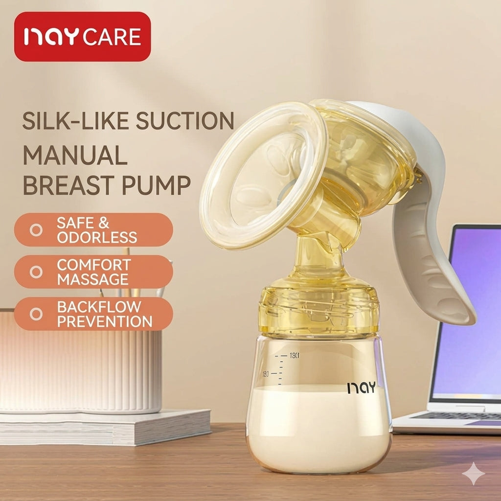 Nuoaiin Manual Breast Pump – Strong Suction & Comfort Massage Milk Extractor