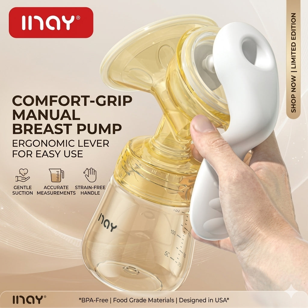 Nuoaiin Manual Breast Pump – Strong Suction & Comfort Massage Milk Extractor