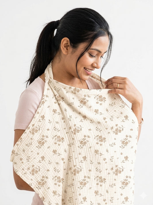 Breathable Cotton Breast Feeding Nursing Cover: Adjustable Baby Feeding Apron