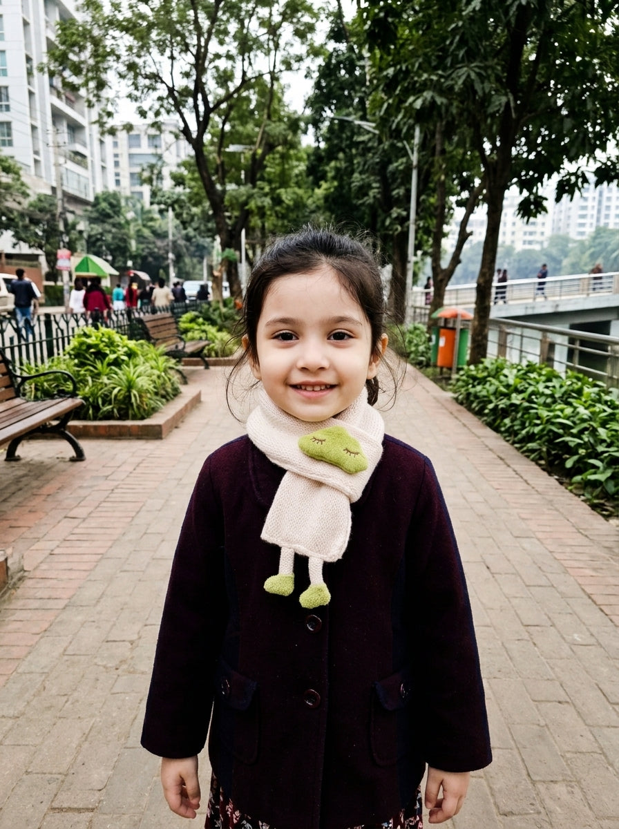 Kids Knitted Winter Muffler | Soft Fleece Warm Neck Wrap for Toddlers