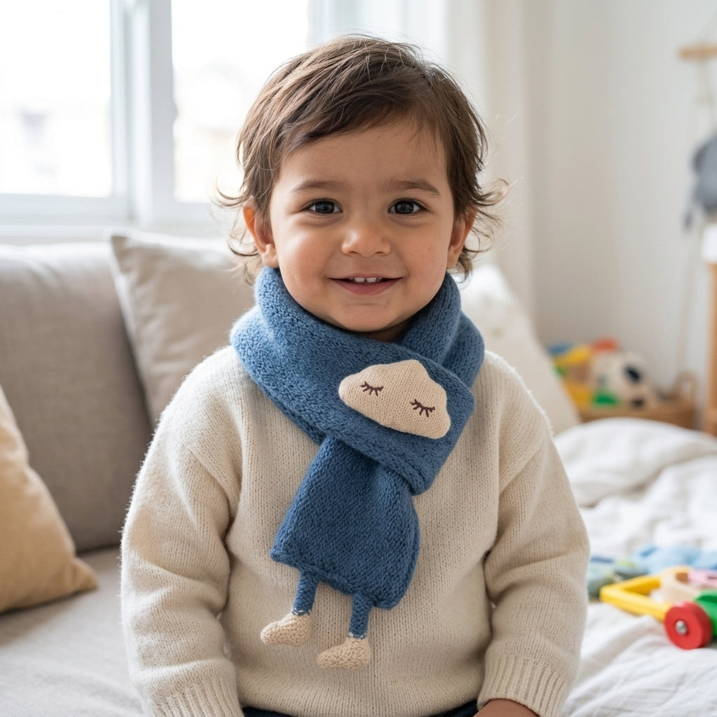 Kids Knitted Winter Muffler | Soft Fleece Warm Neck Wrap for Toddlers