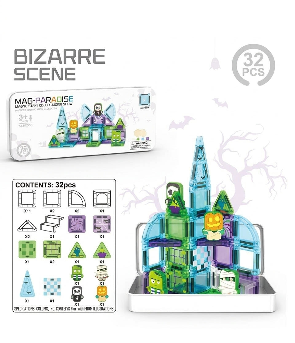 Mag-Paradise Kids Magnetic Building Blocks Set – Forest Animals & Snowman Series
